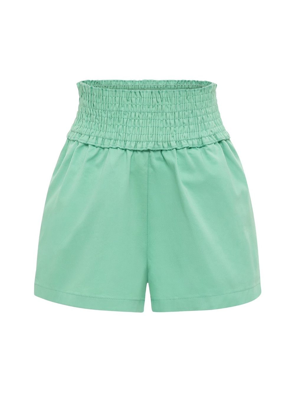 Pleat Collection Girls Chloe Shorts Teal Twill NWT size 16 Smocked Waist Pocket